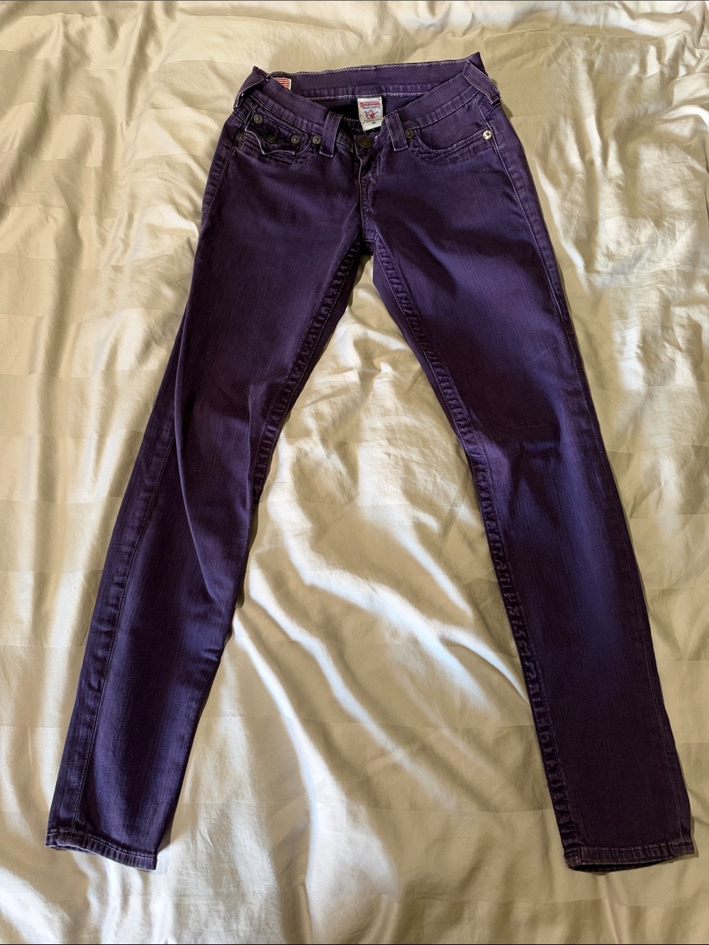 Women’s True Religion Halle Super Skinny Purple Jeans-26